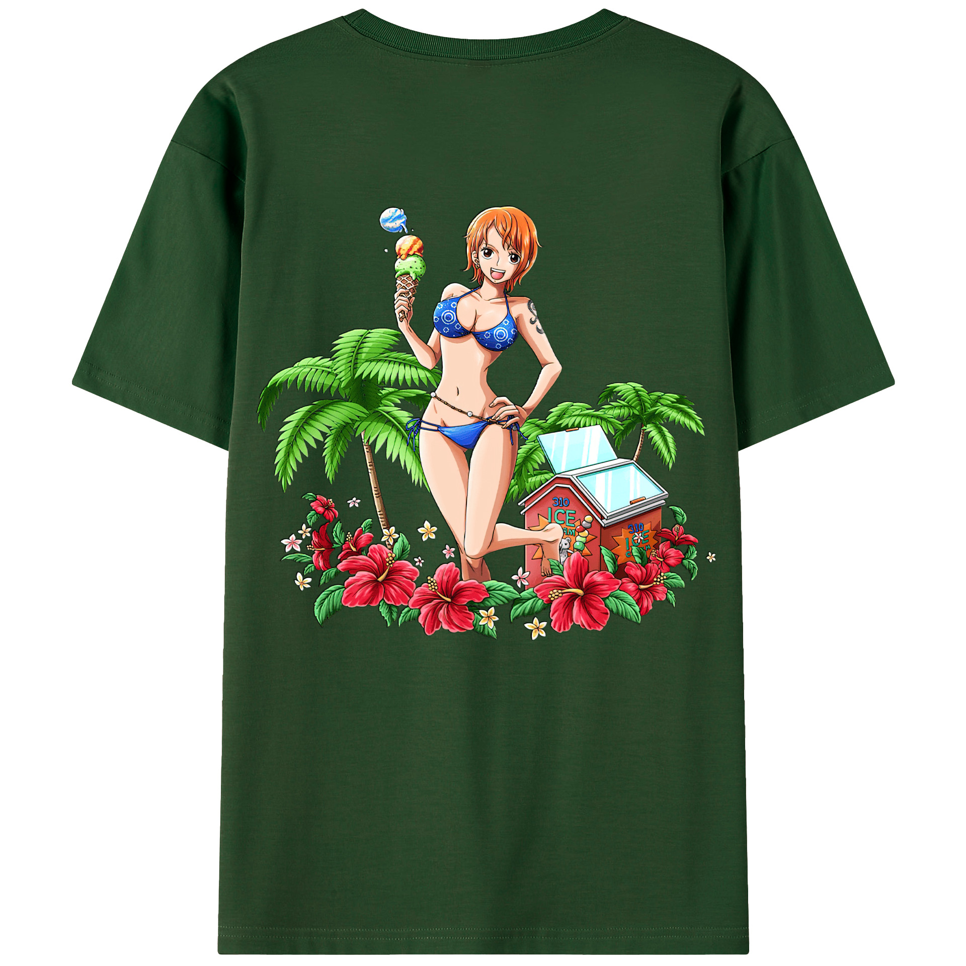 ワンピース ナミ ONE PIECE Nami 綿100％半袖Tシャツ（背面プリント）